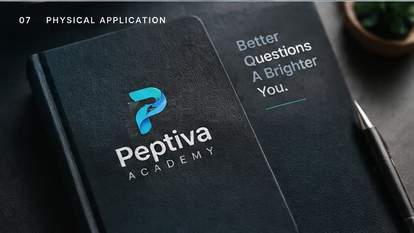 A Peptiva Academy notebook and pen, representing thoughtful, scope-safe preparation for trainer conversations.